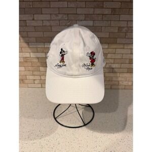 Disney Mickey Mouse Baseball Cap White Embroidered Adjustable Unisex Hat